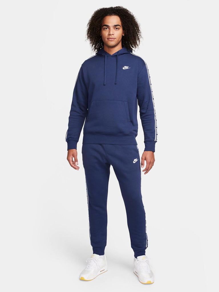 NIKE Tuta Nike da uomo in felpa blu con cappuccio e tape FB7296