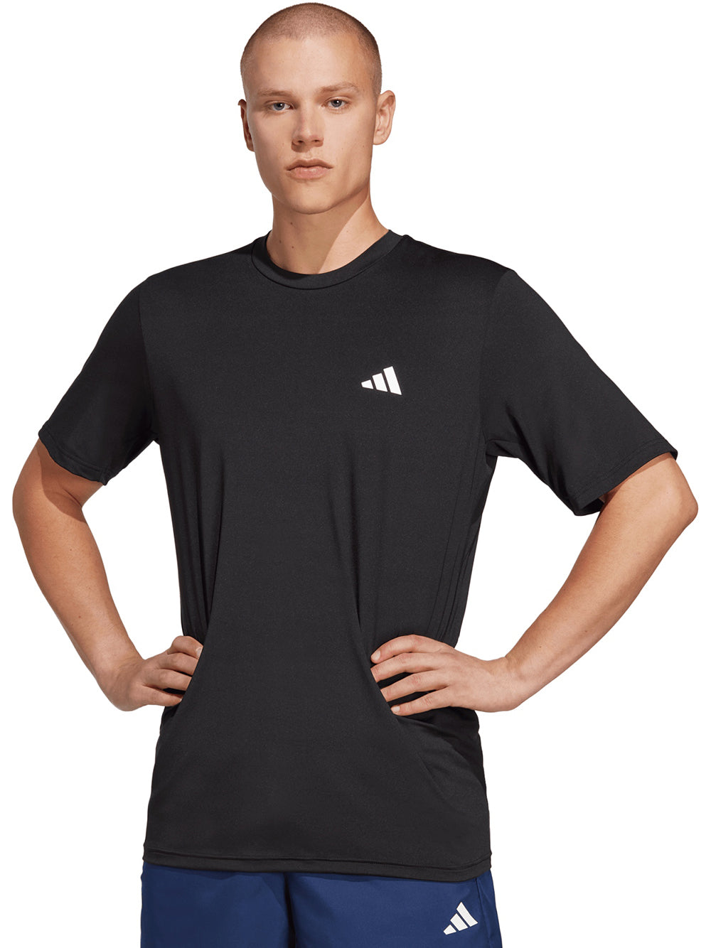 ADIDAS T-shirt Adidas nera in tessuto Tecnico Aeroready stretch