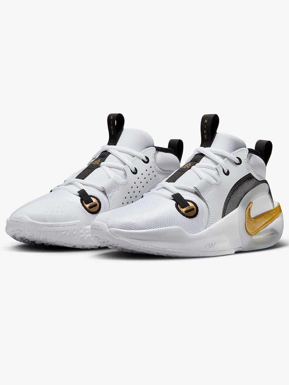 NIKE Scarpa da Basket Nike Air Zoom Crossover GS bianco nero oro